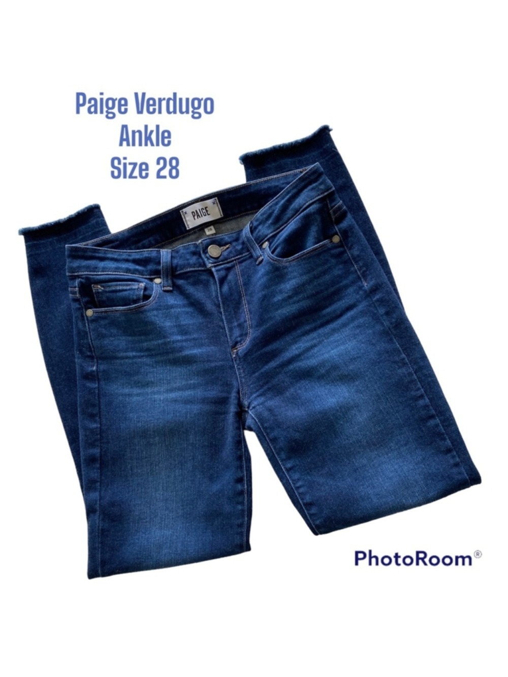 Paige Verdugo Ankle Jeans Dark Wash Size 28